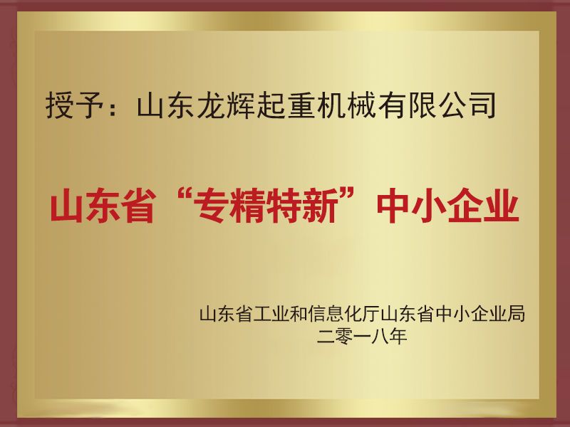 山东省“专精特新”中小企业